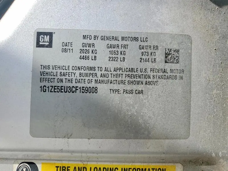 2012 CHEVROLET MALIBU LTZ  