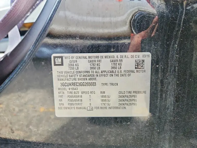 2016 CHEVROLET SILVERADO K1500 LT  