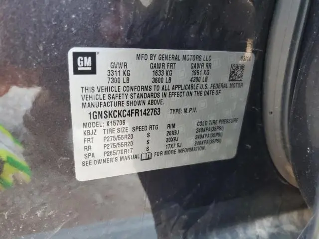 2015 CHEVROLET TAHOE K1500 LTZ  
