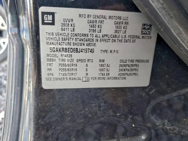 2011 BUICK ENCLAVE CXL  