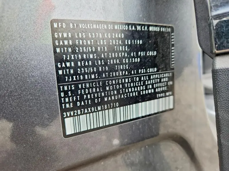 2020 VOLKSWAGEN TIGUAN SE  