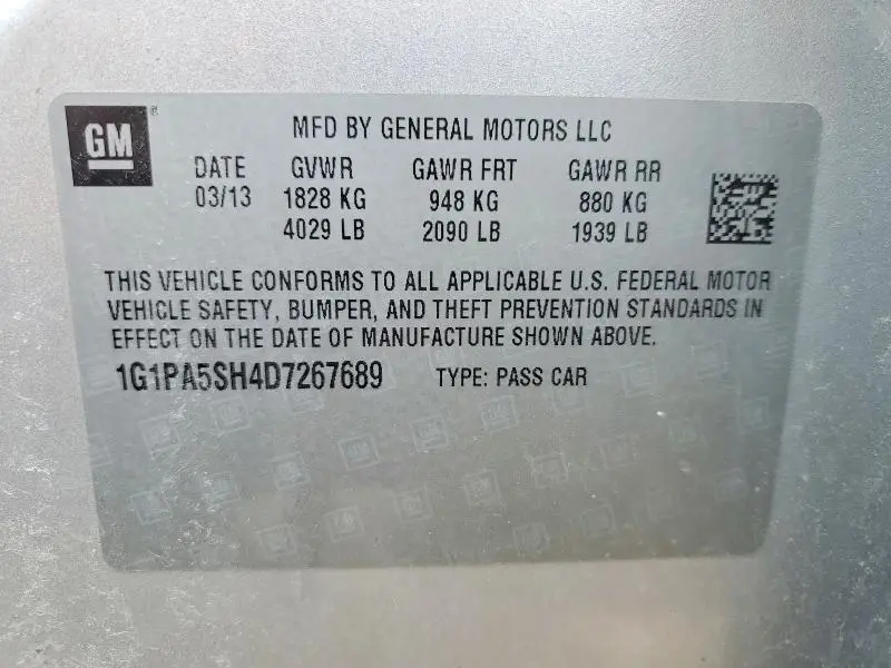 2013 CHEVROLET CRUZE LS  