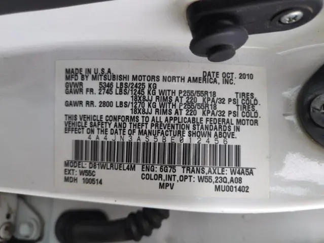 2011 MITSUBISHI ENDEAVOR SE  