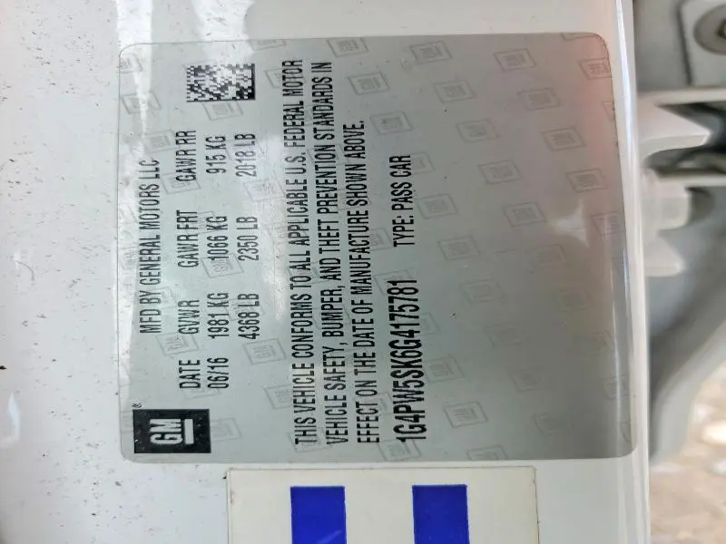 2016 BUICK VERANO SPORT TOURING  