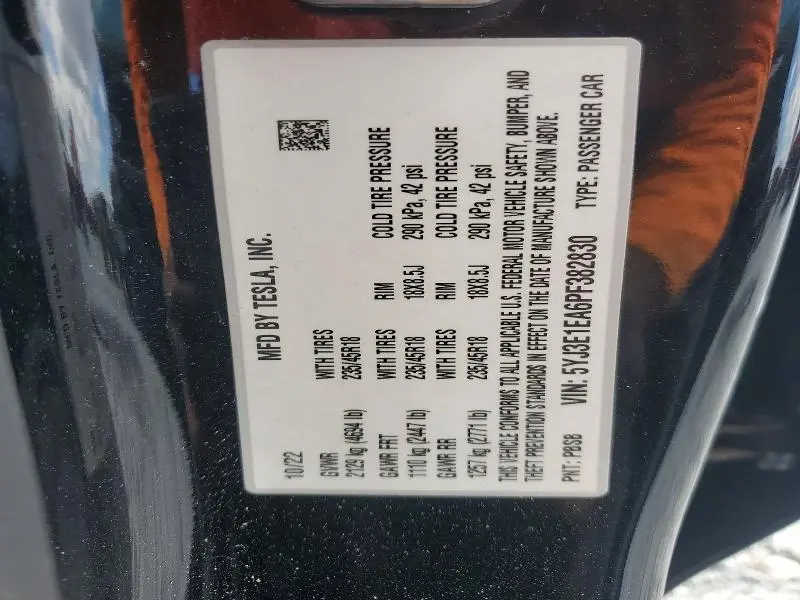 2023 TESLA MODEL 3   