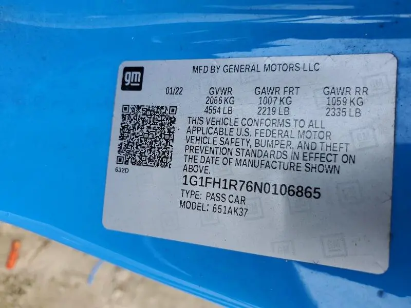 2022 CHEVROLET CAMARO SS  