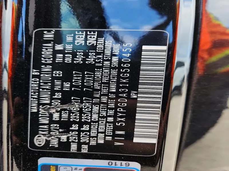 2019 KIA SORENTO   