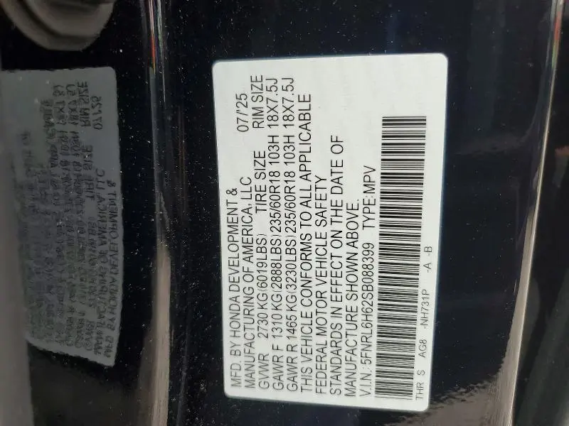 2025 HONDA ODYSSEY EXL  