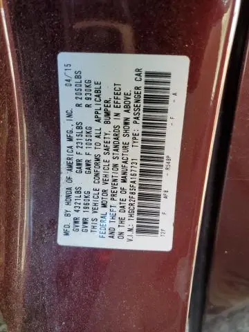 2015 HONDA ACCORD EXL  