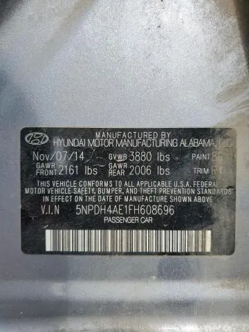 2015 HYUNDAI ELANTRA SE