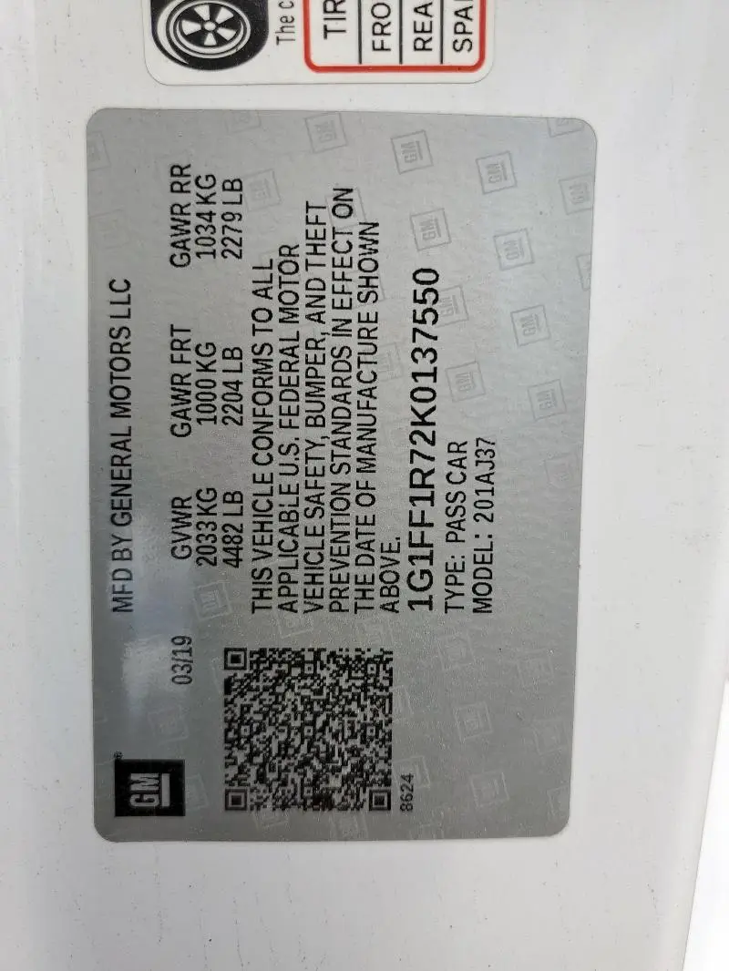 2019 CHEVROLET CAMARO SS  