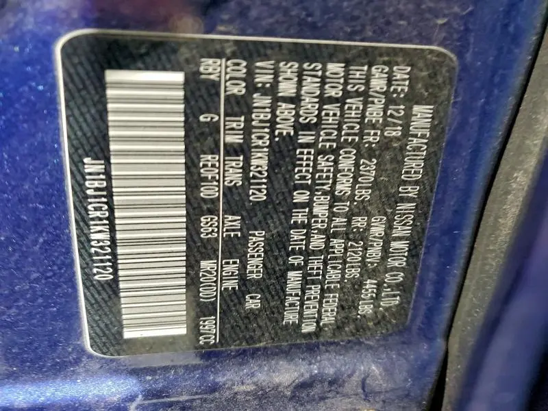 2019 NISSAN ROGUE SPORT S  