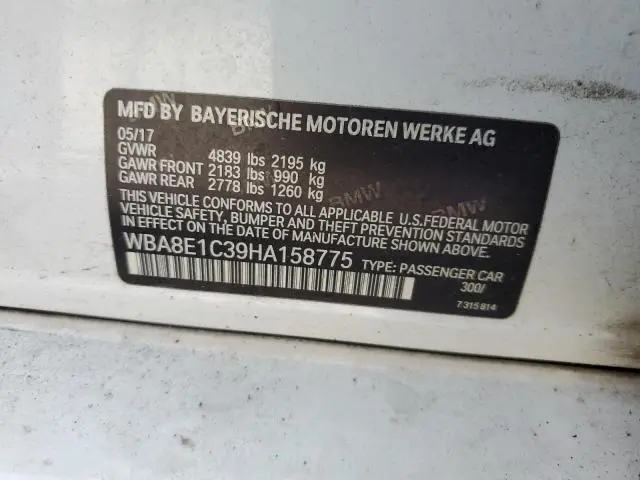 2017 BMW 330E   