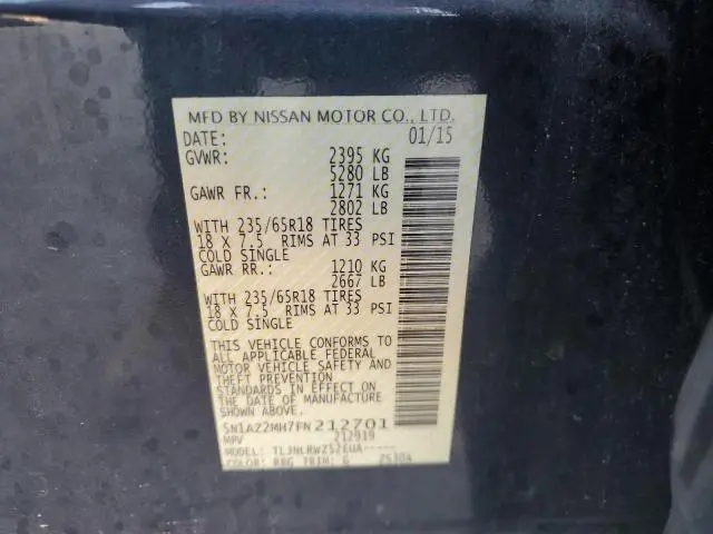 2015 NISSAN MURANO S