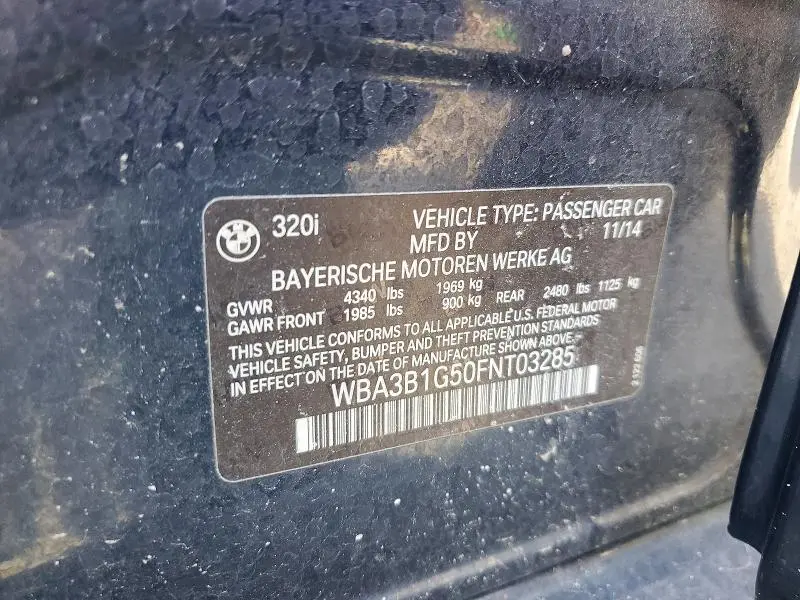 2015 BMW 320 I  
