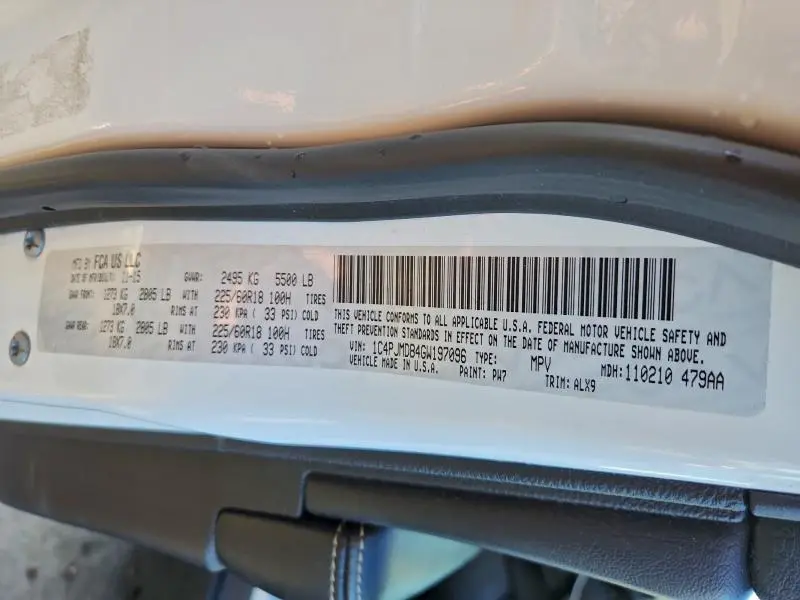 2016 JEEP CHEROKEE LIMITED  