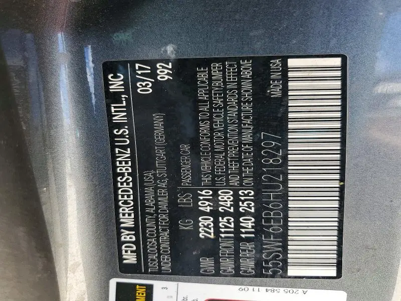 2017 MERCEDES-BENZ C 43 4MATIC AMG  