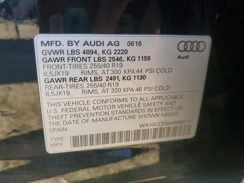 2017 AUDI Q3 PRESTIGE  