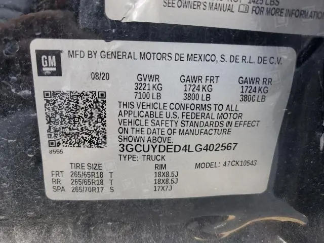 2020 CHEVROLET SILVERADO K1500 LT  