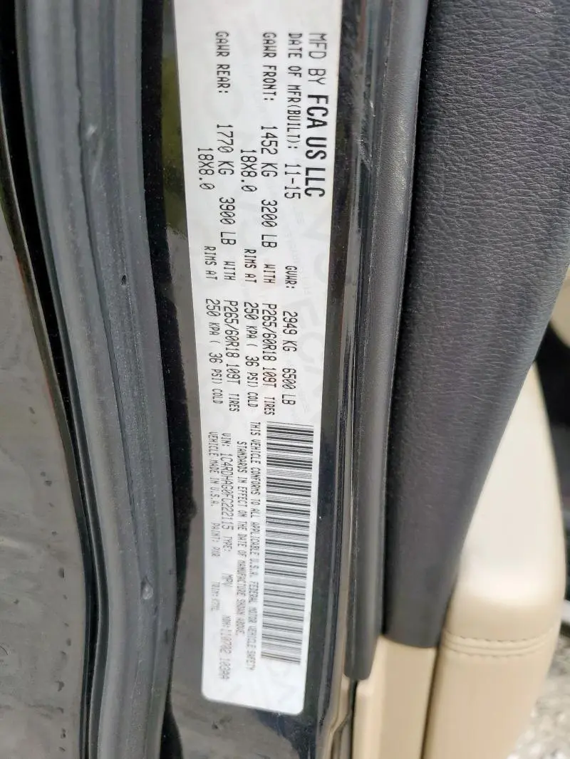 2015 DODGE DURANGO SXT  