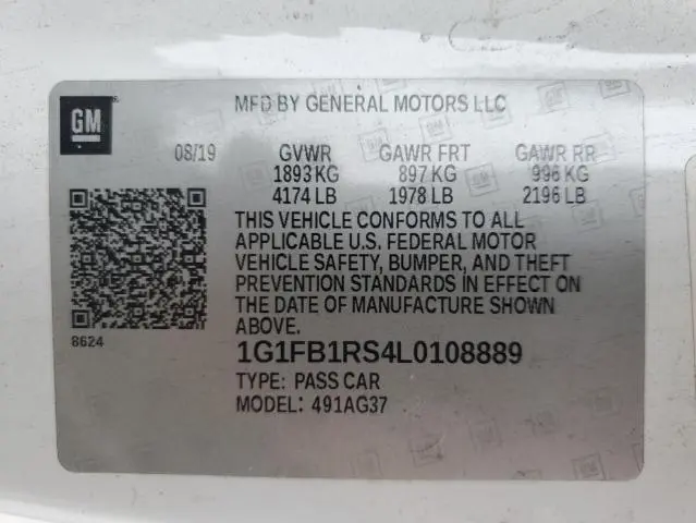 2020 CHEVROLET CAMARO LS  