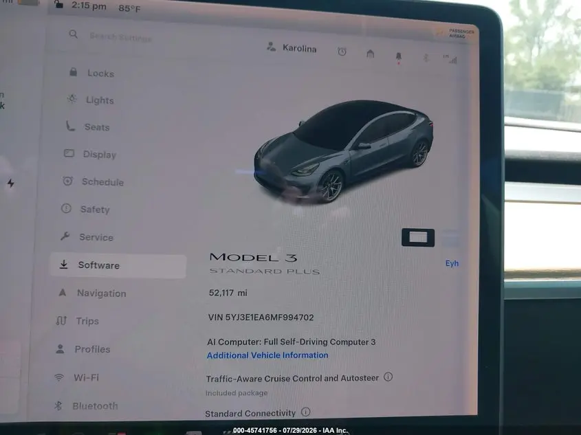2021 TESLA MODEL 3 STANDARD RANGE PLUS REAR-WHEEL DRIVE