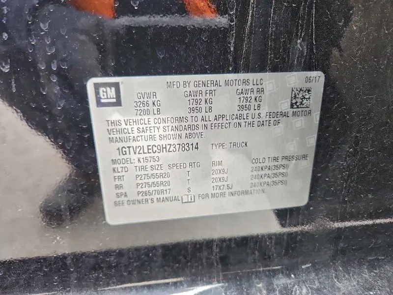 2017 GMC SIERRA K1500  