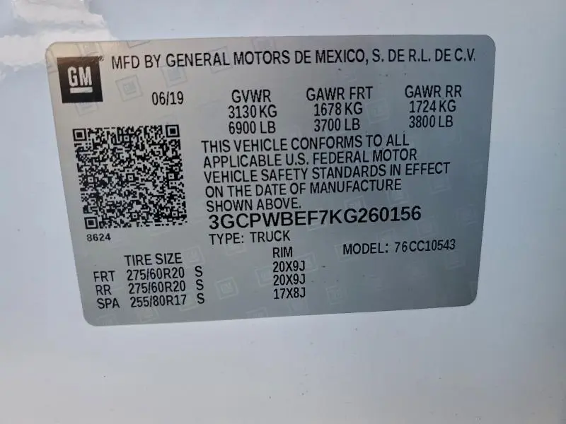 2019 CHEVROLET SILVERADO C1500 CUSTOM  