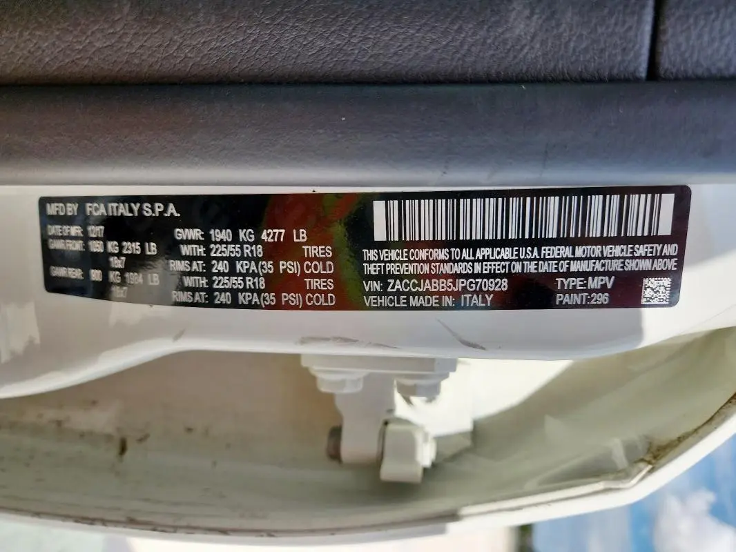 2018 JEEP RENEGADE LATITUDE  