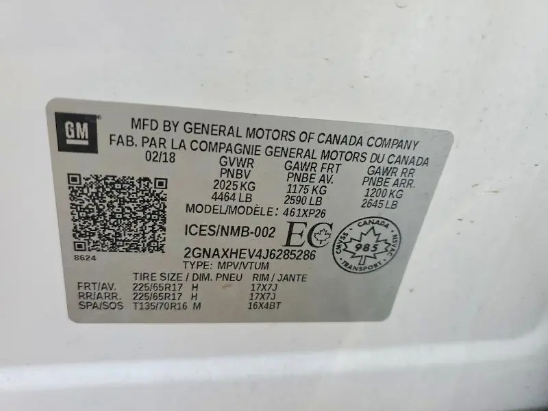 2018 CHEVROLET EQUINOX LS  