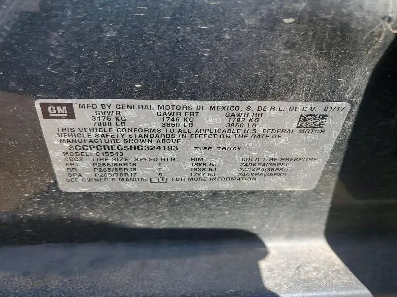 2017 CHEVROLET SILVERADO C1500 LT  