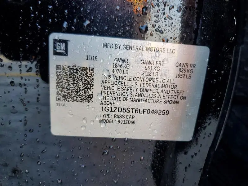 2020 CHEVROLET MALIBU LT  