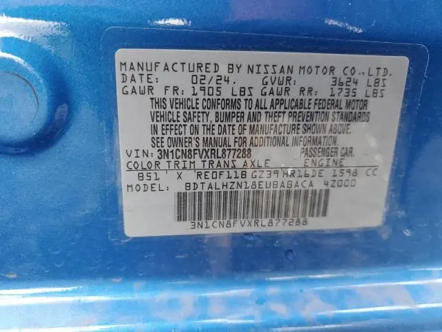 2024 NISSAN VERSA SR  