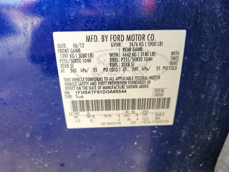 2013 FORD EXPLORER LIMITED  