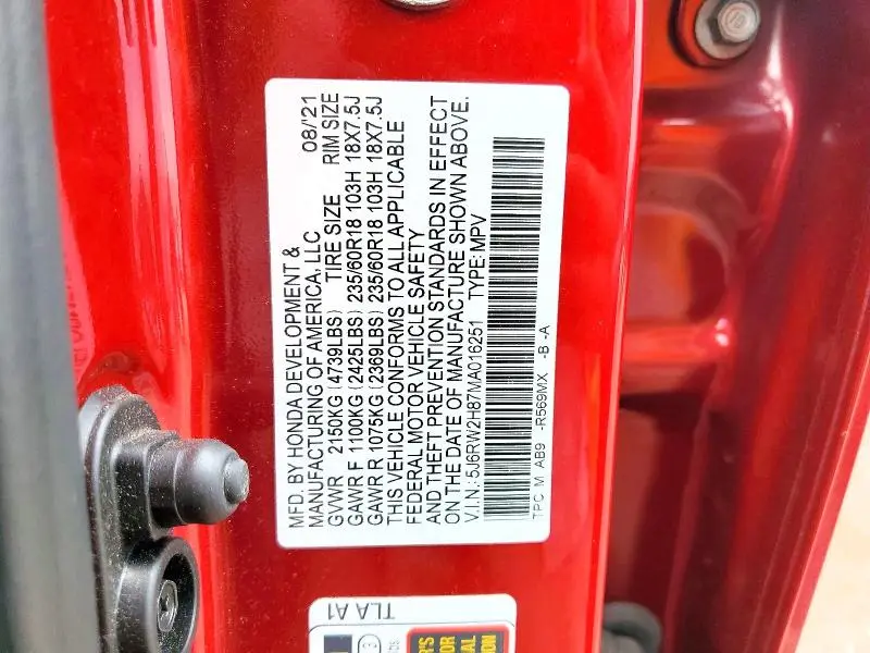 2021 HONDA CR-V EXL  
