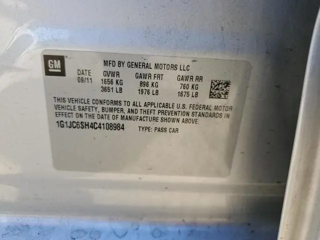 2012 CHEVROLET SONIC LT  