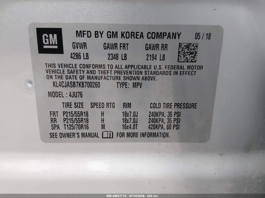 2019 BUICK ENCORE FWD PREFERRED
