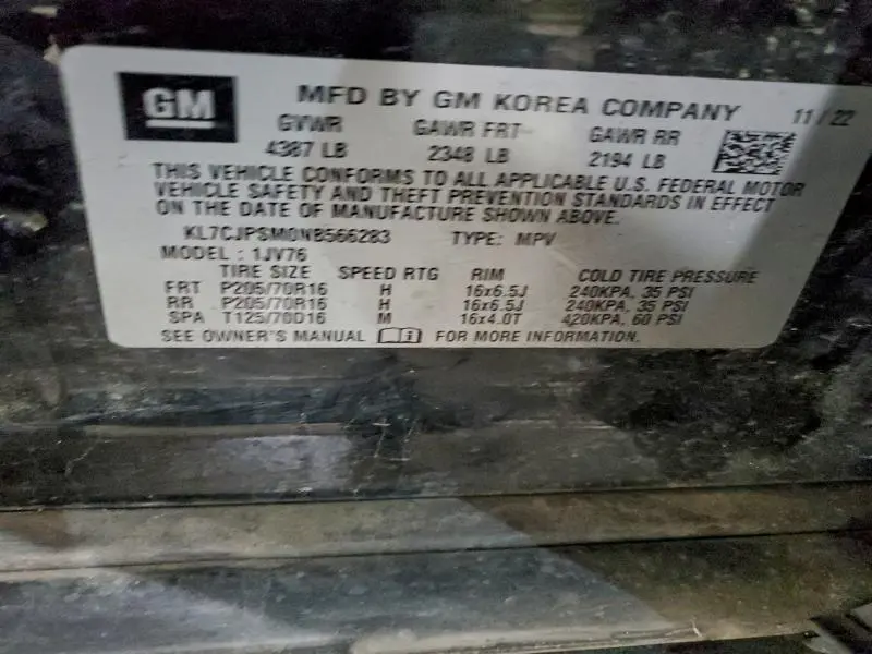 2022 CHEVROLET TRAX 1LT  