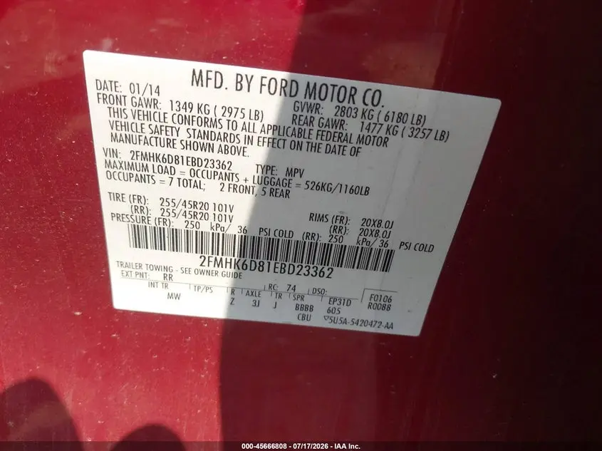 2014 FORD FLEX LIMITED