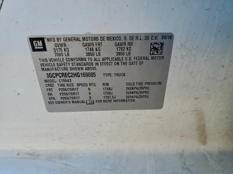 2017 CHEVROLET SILVERADO C1500 LT  