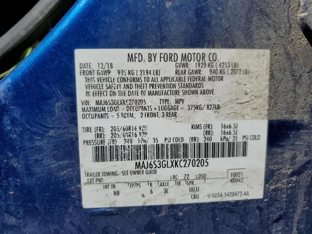 2019 FORD ECOSPORT SE  