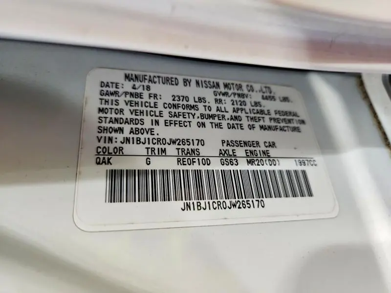 2018 NISSAN ROGUE SPORT S  