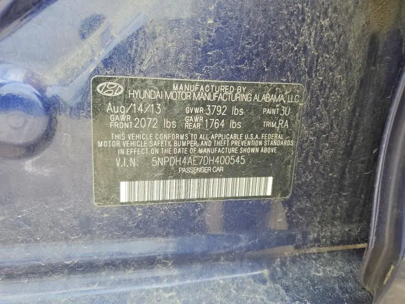 2013 HYUNDAI ELANTRA GLS  
