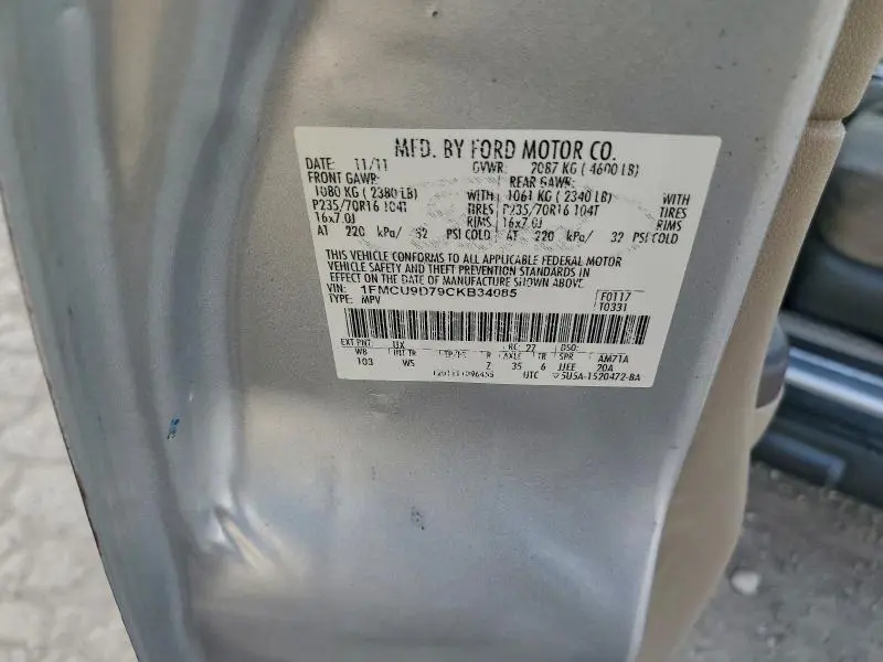 2012 FORD ESCAPE XLT  