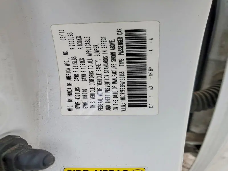 2015 HONDA ACCORD SPORT  