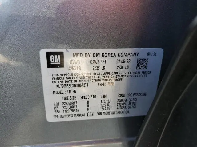 2022 CHEVROLET TRAILBLAZER LT  