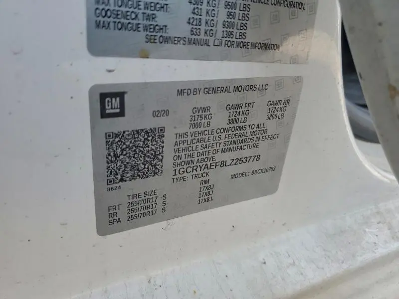 2020 CHEVROLET SILVERADO K1500  