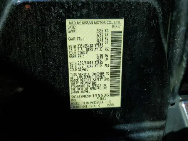 2017 NISSAN MURANO S  