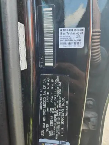 2020 KIA FORTE FE  