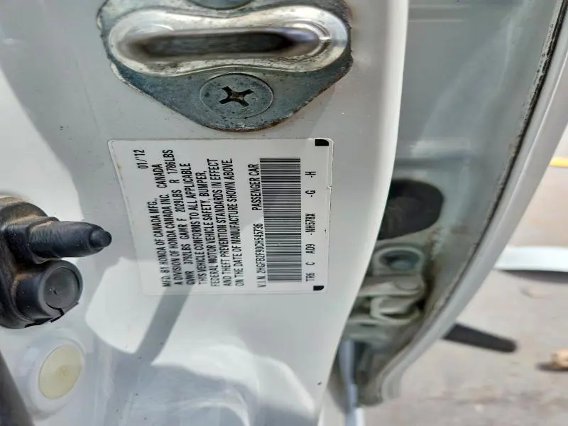 2012 HONDA CIVIC EXL  